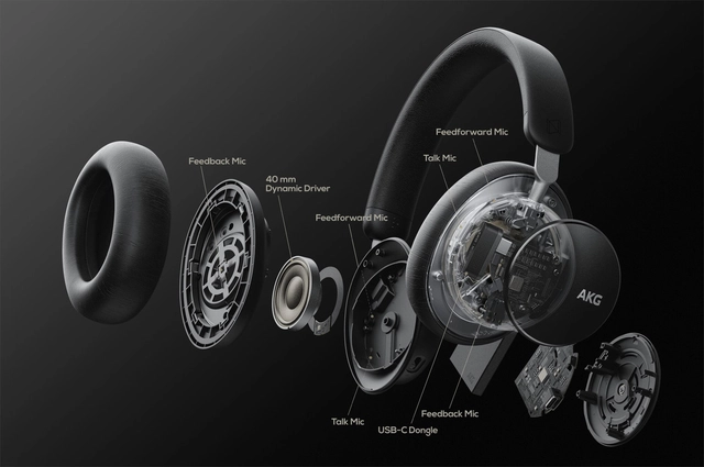AKG N9 Hybrid ANC Wireless Headphones Black 
