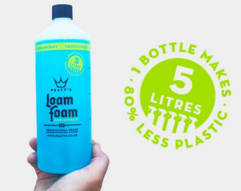 Peaty's LoamFoam Cleaner Konsentrat 1 L, Blandes 1:5, Gir 5 L Loam Foam