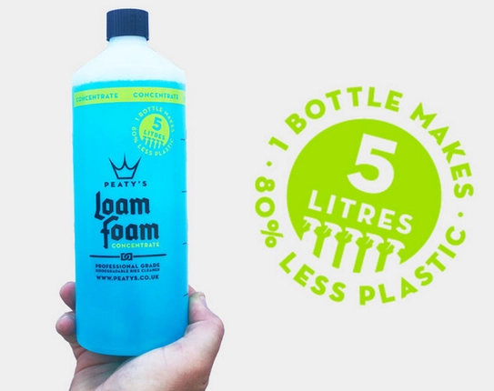 Peaty's LoamFoam Cleaner Konsentrat 1 L, Blandes 1:5, Gir 5 L Loam Foam 