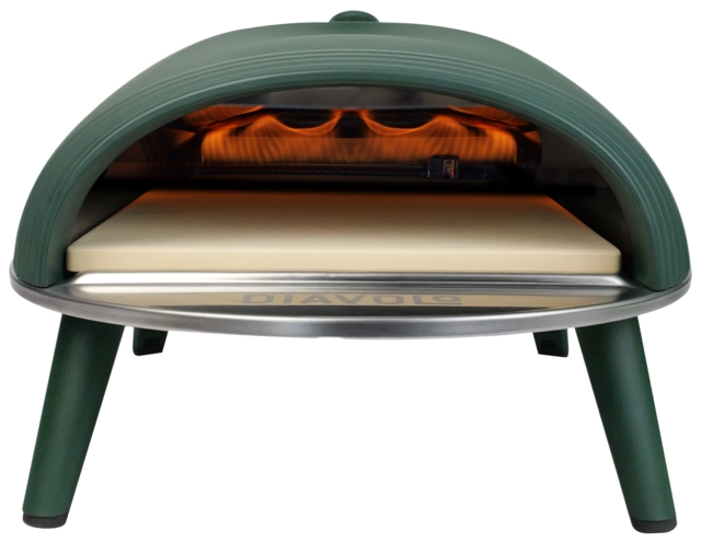 Delivita Diavolo Gas-Fired Pizza Oven Green 