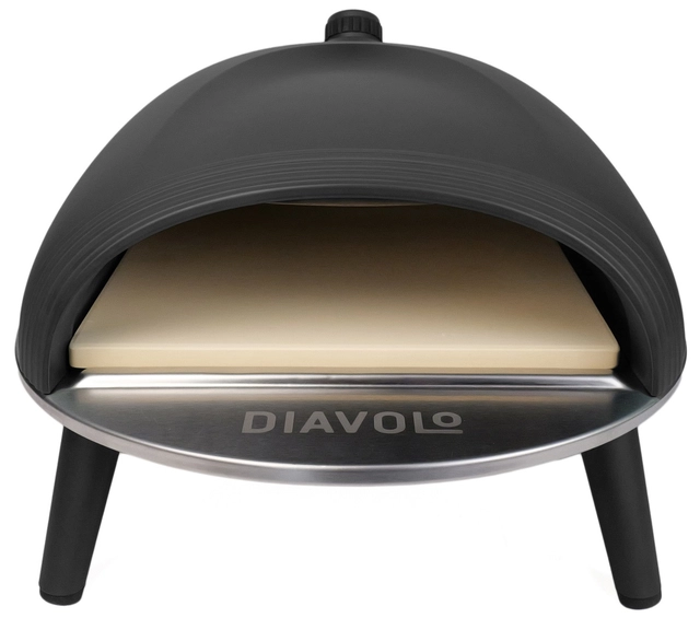 Delivita Diavolo Gas-Fired Pizza Oven Black 