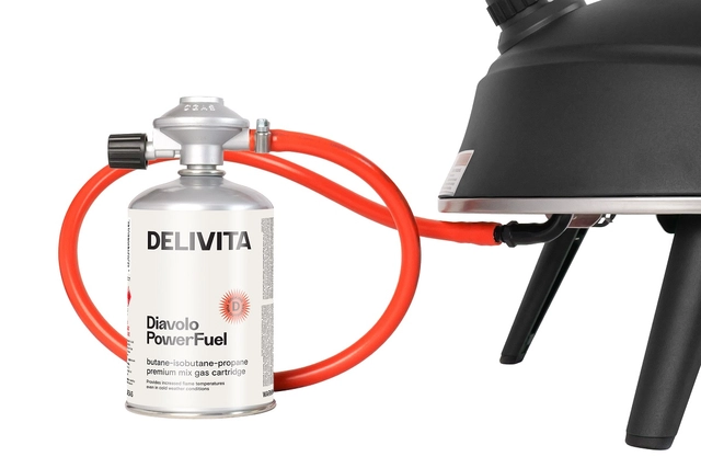 Delivita Diavolo Gas-Fired Pizza Oven Black 