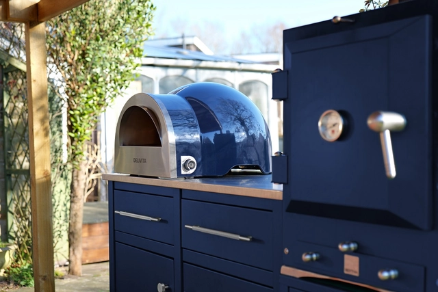 Delivita Flow Dual-Fuel Pizza Oven Royal Blue 