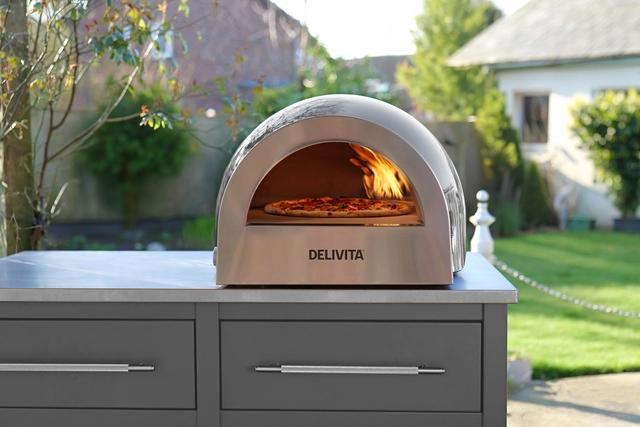 Delivita Flow Dual-Fuel Pizza Oven Hale Grey 