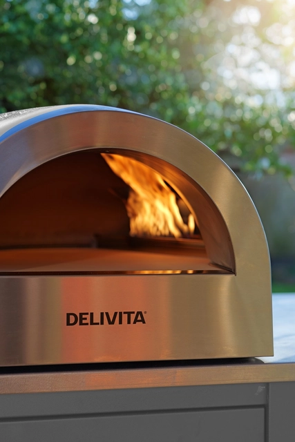 Delivita Flow Dual-Fuel Pizza Oven Hale Grey 