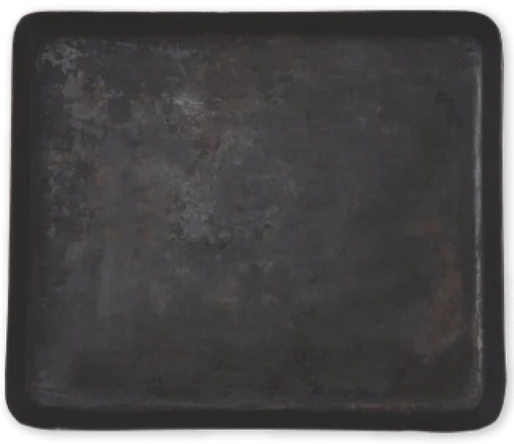 Delivita Rectangual Iron Dish Black 