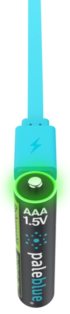 Pale Blue Voyager AAA Battery 4-pack AAA w/ 4x1 cable USB-C 