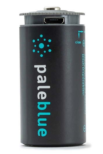 Pale Blue Li-Ion Rechargeable C Battery 2 pack of C Cell with 2x1 USB-C cable 