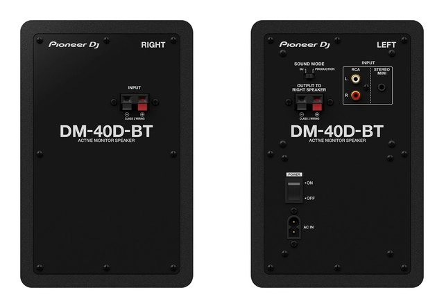 Pioneer DJ DM-40D-BT 4" Monitor Speakers BT, Pair - Black 