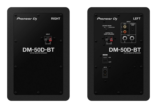 Pioneer DJ DM-50D-BT 5" Monitor Speakers BT, Pair - Black 