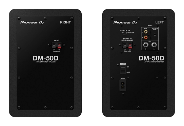 Pioneer DJ DM-50D 5" Monitor Speakers, Pair - Black 