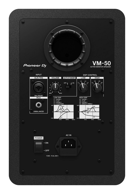 Pioneer DJ VM-50 5" Monitor Speakers, Singular - Black 