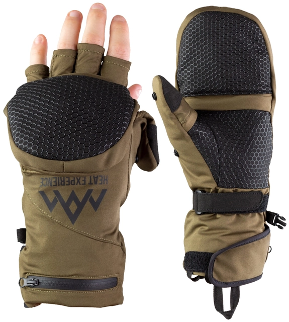 HeatX Heated Hunt Pullover Mittens XXL Olive Green 