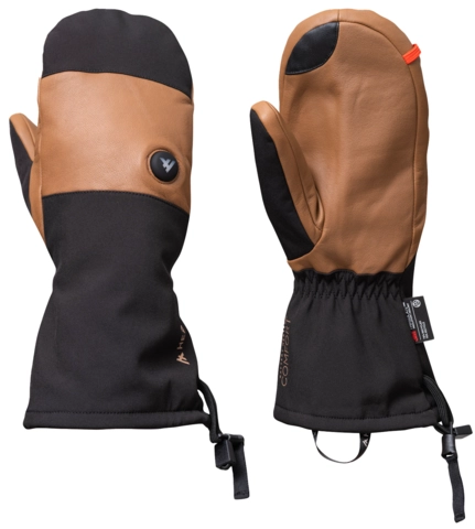 HeatX Carve Mittens Brown/Black - Battery Heated
