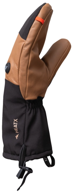 HeatX Carve Mittens S Brown/Black - Battery Heated 