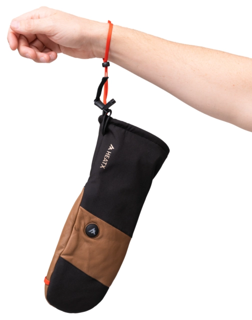 HeatX Carve Mittens S Brown/Black - Battery Heated 