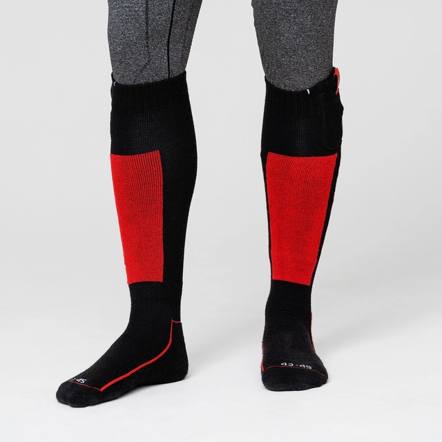 HeatX Carve Socks and Battery XS Red/Black - Battery Heated - EU34-36 