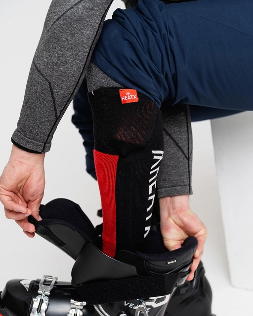 HeatX Carve Socks and Battery XS Red/Black - Battery Heated - EU34-36 