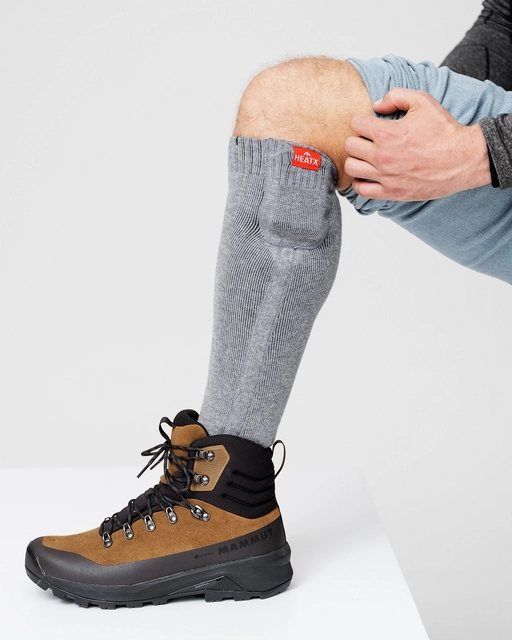 HeatX Everyday Socks and Battery v3 XS Grey - Battery Heated - EU34-36 