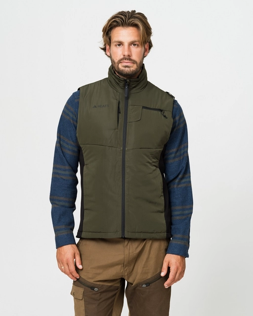 HeatX Hunt Vest S Olive - Battery Heated 