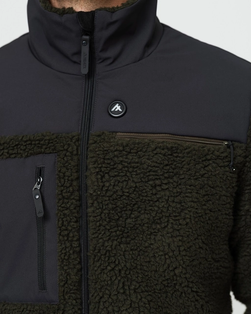 HeatX Hybrid Pile Jacket XL Olive/Black - Battery Heated 