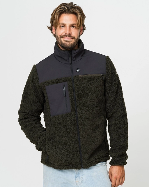 HeatX Hybrid Pile Jacket XL Olive/Black - Battery Heated 