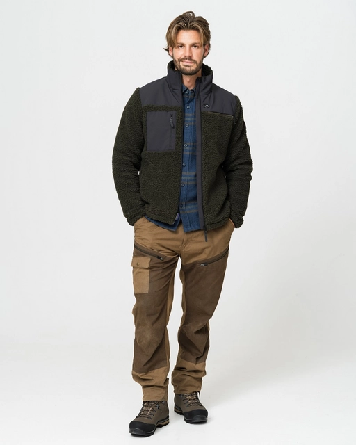 HeatX Hybrid Pile Jacket XL Olive/Black - Battery Heated 