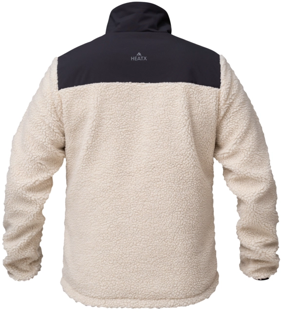 HeatX Hybrid Pile Jacket XL Sand/Black - Battery Heated 