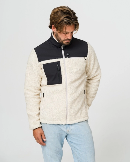 HeatX Hybrid Pile Jacket XL Sand/Black - Battery Heated 