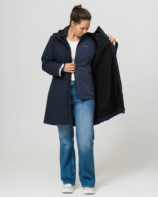 HeatX Metro Coat 3-in-1 W's L Navy/Pale Navy - Battery Heated 