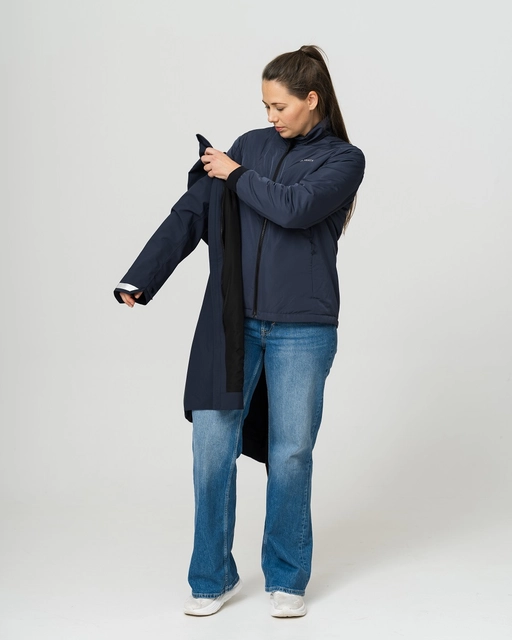 HeatX Metro Coat 3-in-1 W's L Navy/Pale Navy - Battery Heated 