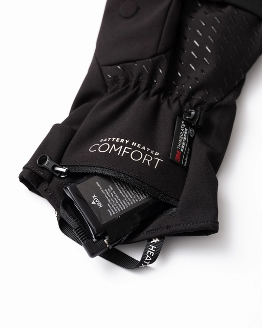 HeatX Pullover Mittens v2 XL Black - Battery Heated 