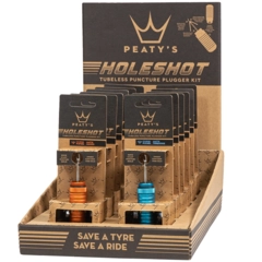 Peaty's Holeshot Tubeless Punc. Plugger POS Box - 1x12 Mixed Colours