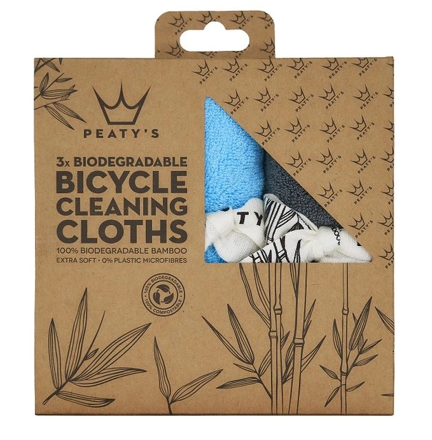Peaty's Bamboo Bicycle Cleaning Cloths 3-pack 
