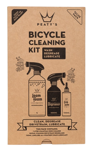 Peaty's Bicycle Cleaning Kit Wash/Degrease/Dry Lube 