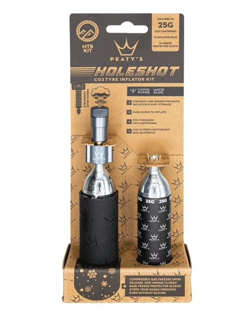 Peaty's Holeshot CO2 Tyre Inflator MTB (25g) - Slate 
