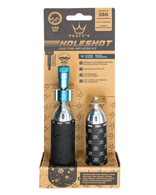 Peaty's Holeshot CO2 Tyre Inflator MTB (25g) - Turquoise 