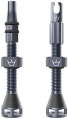 Peaty's Holeshot Fast Flow Valves 42mm Slate - 1 pair