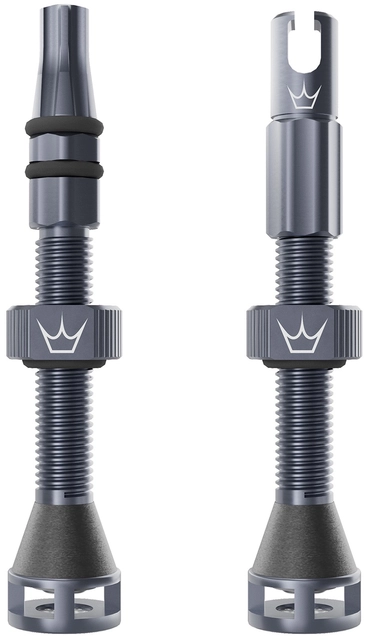 Peaty's Holeshot Fast Flow Valves 42mm Slate - 1 pair 
