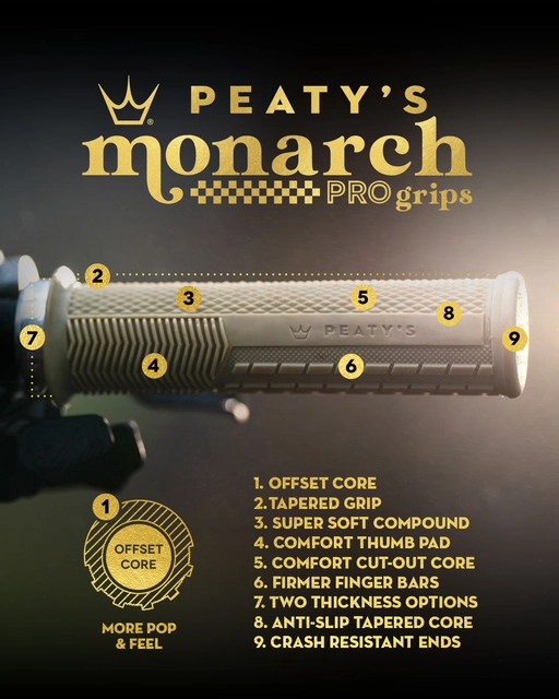 Peaty's Monarch Pro Grip Knurl Thick - Mint 