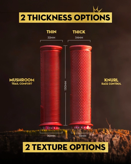 Peaty's Monarch Pro Grip Knurl Thick - Mint 
