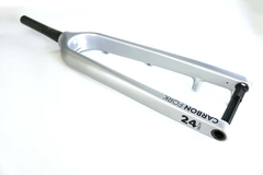 Gaffel Woom OFF Carbon 24" 1"-1 1/8" baby taper, 100x15mm Silver