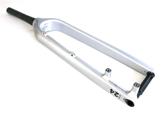 Gaffel Woom OFF Carbon 24" 1"-1 1/8" baby taper, 100x15mm Silver 