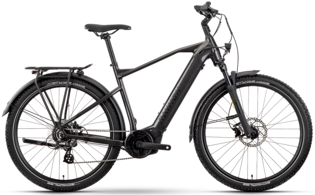 Raymon Tourray Select herre M 27.5", anthracit/black, PW-S, 630Wh 