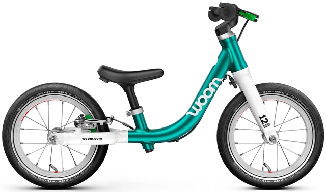 Woom Go 1 12" Metallic Petrol 3,2kg, 1,5-3,5 år, 82-100cm 