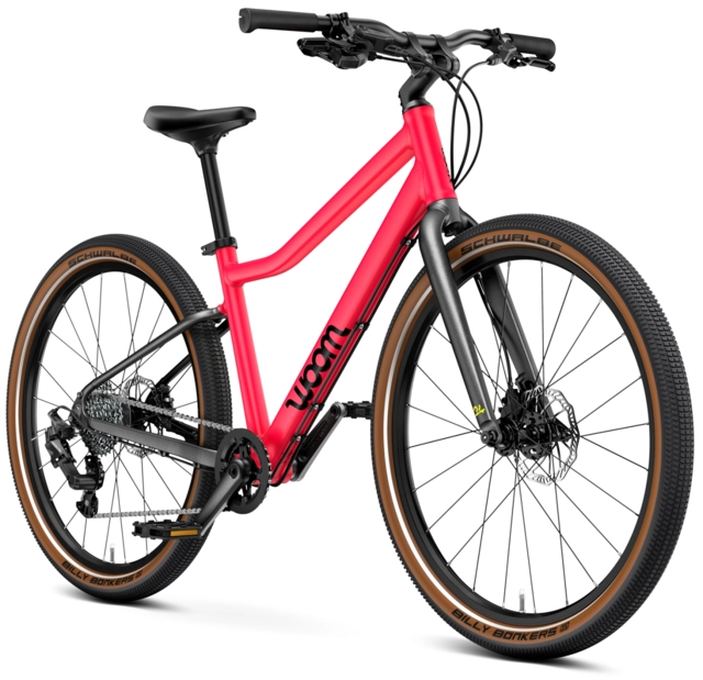 Woom Explore 5 24" Neon Pink, LTD EDT 9kg, 7-11 år, 125-145cm 