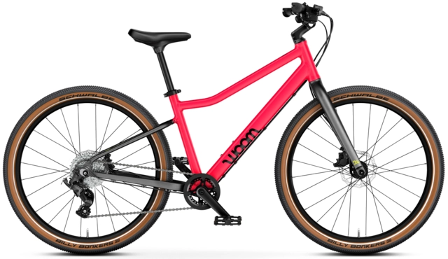 Woom Explore 5 24" Neon Pink, LTD EDT 9kg, 7-11 år, 125-145cm 