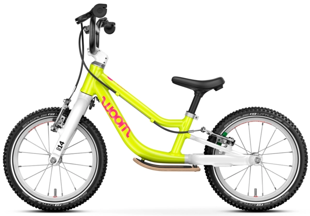 Woom Go 1 Plus 12" Neon Lime, LTD EDT 4,45kg, 3-4,5 år, 95-110cm 