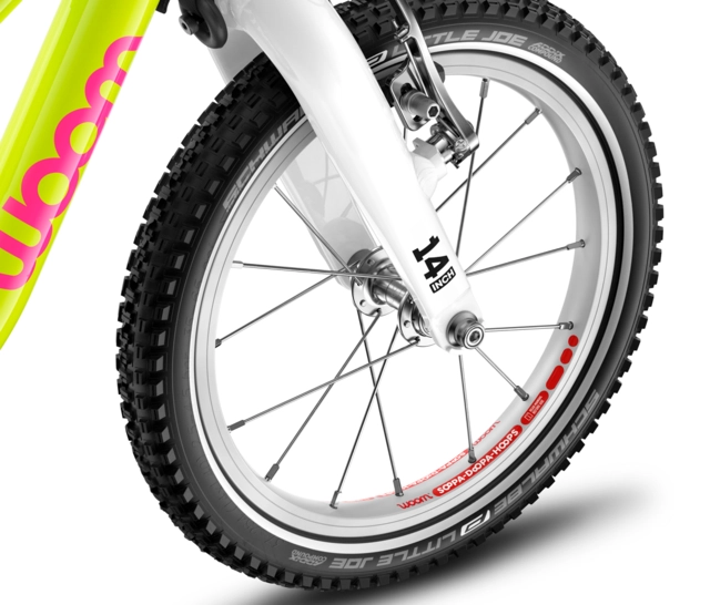 Woom Go 1 Plus 12" Neon Lime, LTD EDT 4,45kg, 3-4,5 år, 95-110cm 