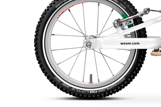 Woom Go 1 Plus 12" Neon Lime, LTD EDT 4,45kg, 3-4,5 år, 95-110cm 